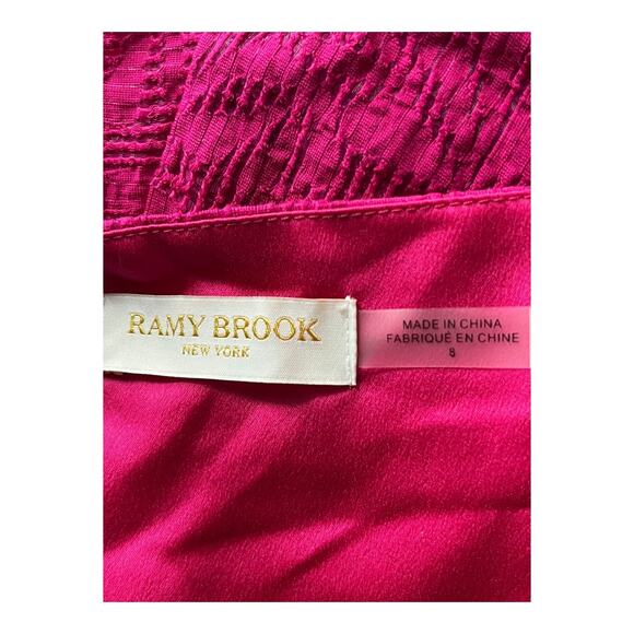 Ramy Brook dress Kallie wild rose springtime burnout minidress size 8 - Picture 7 of 10